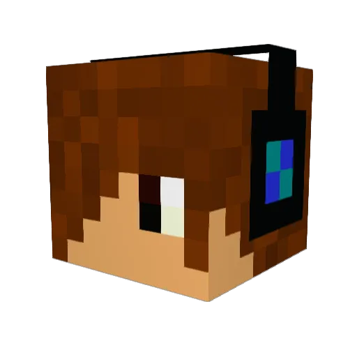 spuppett Minecraft avatar head, 3D render