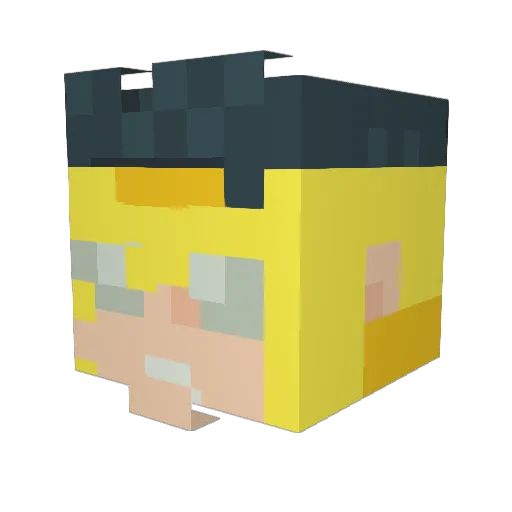 spuret Minecraft avatar head, 3D render