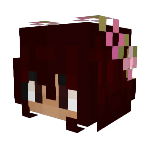 sputniky Minecraft avatar head, 3D render