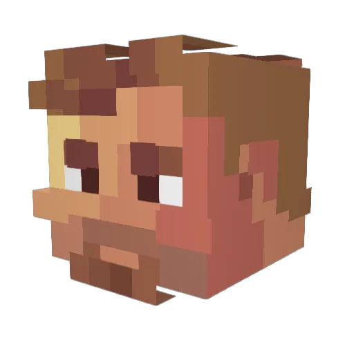 spvne Minecraft avatar head, 3D render