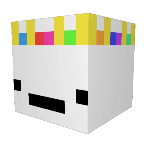 spx_skittzz Minecraft avatar head, 3D render