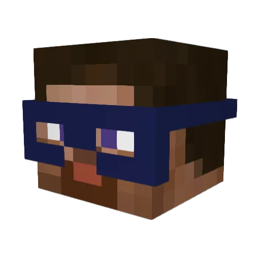 spxt Minecraft avatar head, 3D render