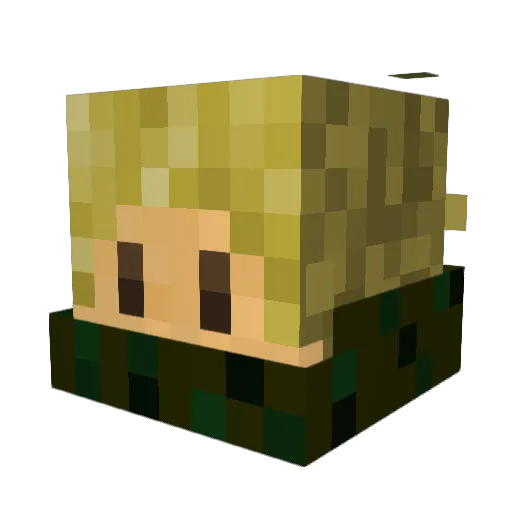 spycub Minecraft avatar head, 3D render