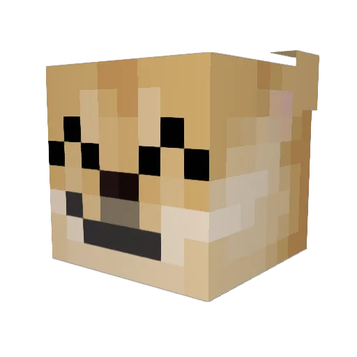 spydercam50O Minecraft avatar head, 3D render