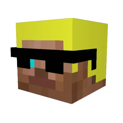 spyderseb Minecraft avatar head, 3D render