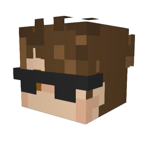 spyiderman Minecraft avatar head, 3D render