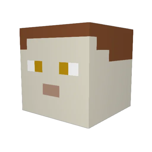 spykelucas Minecraft avatar head, 3D render