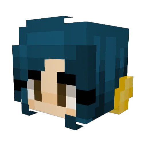 spyline Minecraft avatar head, 3D render