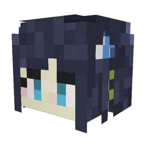 sq6nn Minecraft avatar head, 3D render