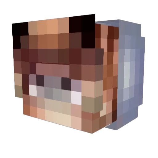 sqdRaffy Minecraft avatar head, 3D render