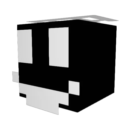 sqe3f Minecraft avatar head, 3D render
