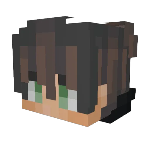 sqeakyy Minecraft avatar head, 3D render