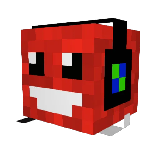 sqeed Minecraft avatar head, 3D render