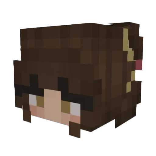 sqhi Minecraft avatar head, 3D render