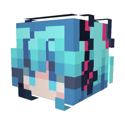 sqkan Minecraft avatar head, 3D render