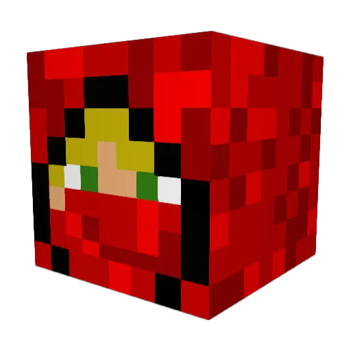 sqlompet Minecraft avatar head, 3D render