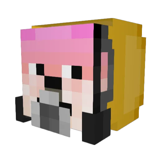 sqorian Minecraft avatar head, 3D render