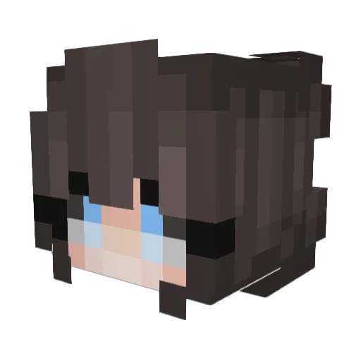 sqpty Minecraft avatar head, 3D render