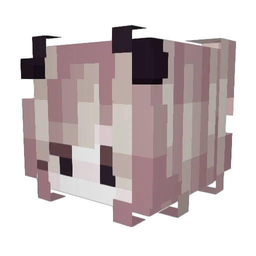 sqqpaste Minecraft avatar head, 3D render
