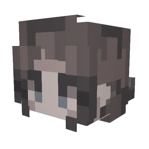 sqrtgirl Minecraft avatar head, 3D render
