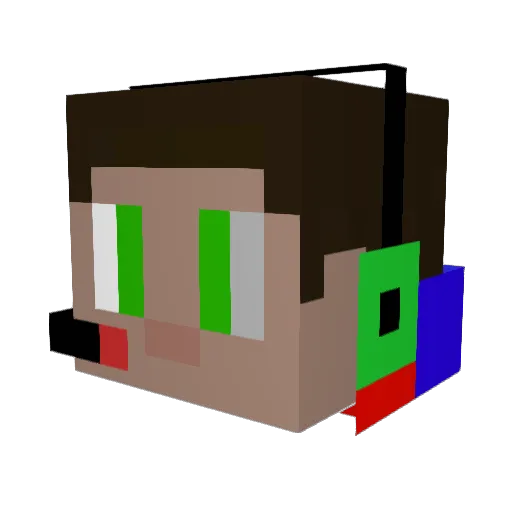 sqsgames Minecraft avatar head, 3D render