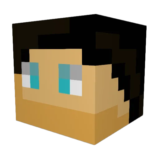 sqtlol Minecraft avatar head, 3D render