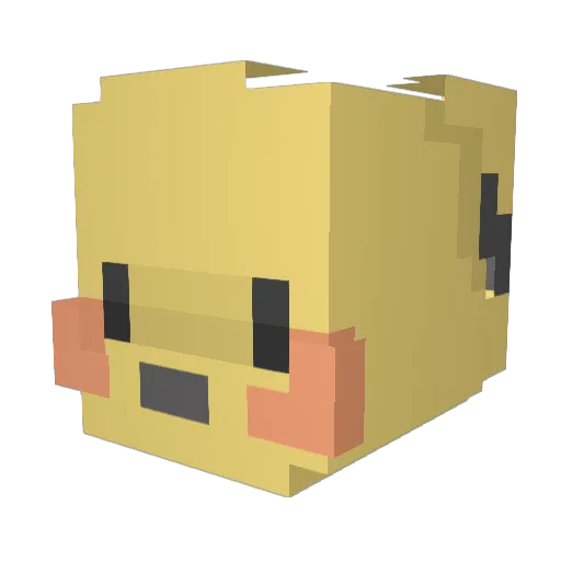 squack_ Minecraft avatar head, 3D render