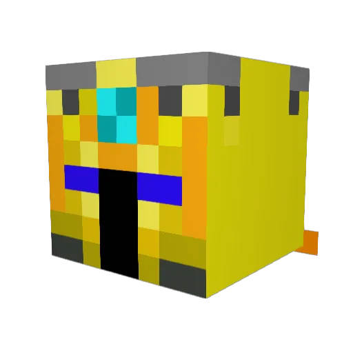 squala Minecraft avatar head, 3D render