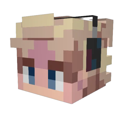 squangly Minecraft avatar head, 3D render