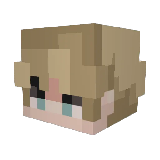 square_88 Minecraft avatar head, 3D render