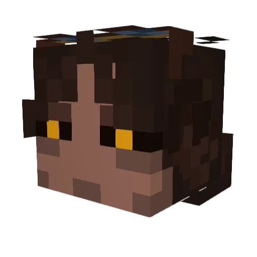 squaregash Minecraft avatar head, 3D render