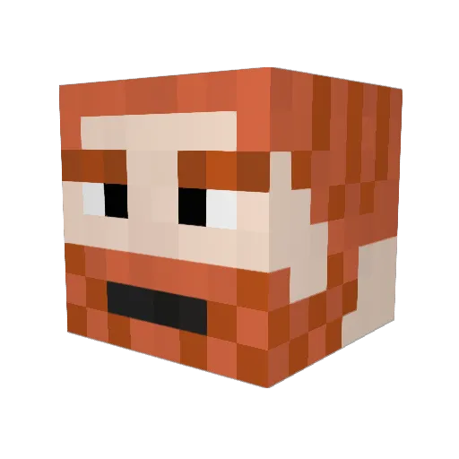 squashmoen Minecraft avatar head, 3D render