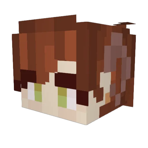 squeakyclown Minecraft avatar head, 3D render