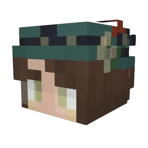 squeezi Minecraft avatar head, 3D render