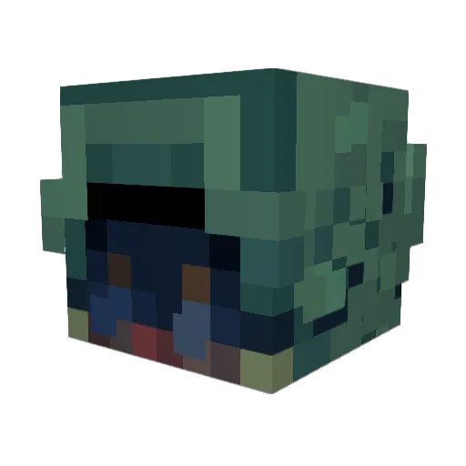 squelblack Minecraft avatar head, 3D render