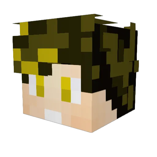 squermell Minecraft avatar head, 3D render