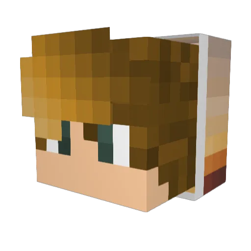 squibblepop Minecraft avatar head, 3D render