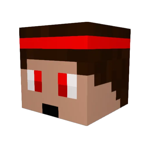 squid_wizard Minecraft avatar head, 3D render