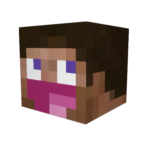 squidek Minecraft avatar head, 3D render