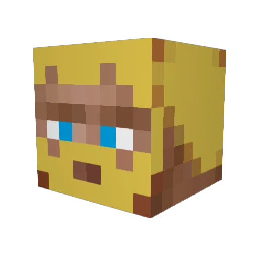 squidloser Minecraft avatar head, 3D render