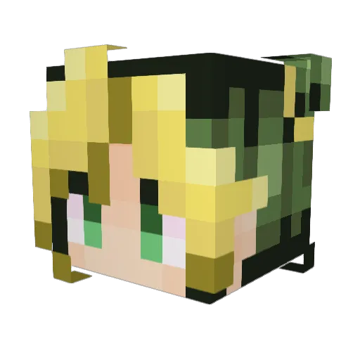 squidthings Minecraft avatar head, 3D render
