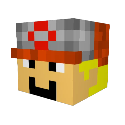 squidwant Minecraft avatar head, 3D render
