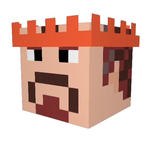 squigoff Minecraft avatar head, 3D render