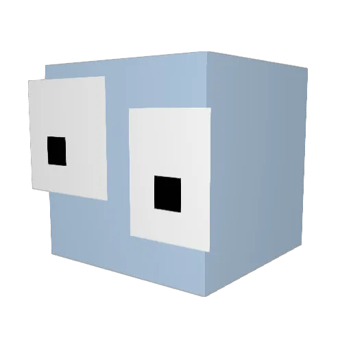 squingey Minecraft avatar head, 3D render