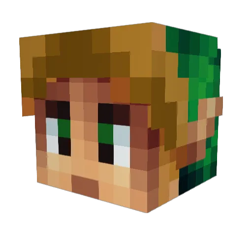 squirmytwo Minecraft avatar head, 3D render