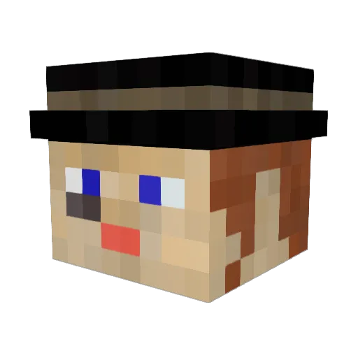 squirrelbo Minecraft avatar head, 3D render