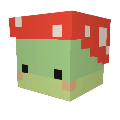 squirrelcarbon Minecraft avatar head, 3D render