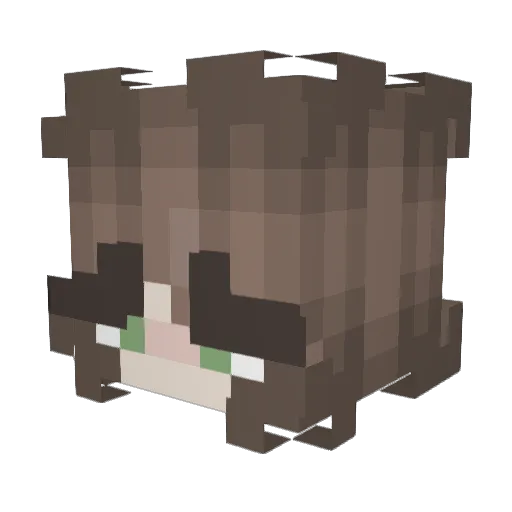 squirreluvr Minecraft avatar head, 3D render