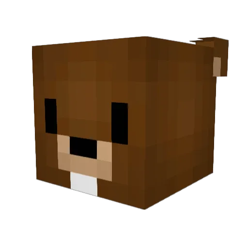 squirrelv Minecraft avatar head, 3D render