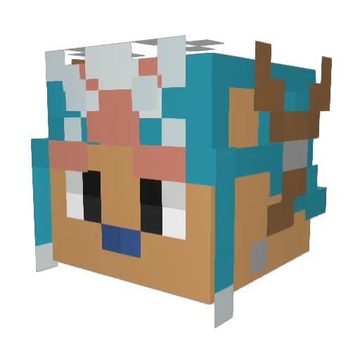 squish_fish_ Minecraft avatar head, 3D render